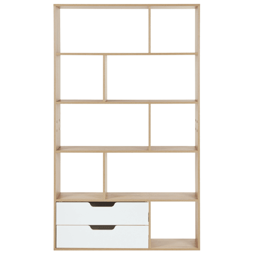 Estante WADENA 185 cm CastanhoBranco