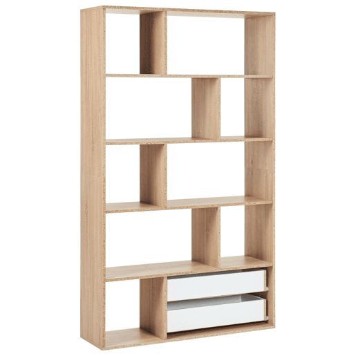 Estante WADENA 185 cm CastanhoBranco