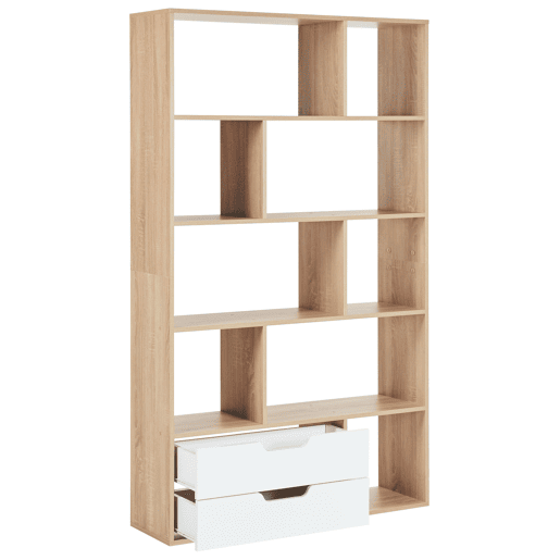 Estante WADENA 185 cm CastanhoBranco