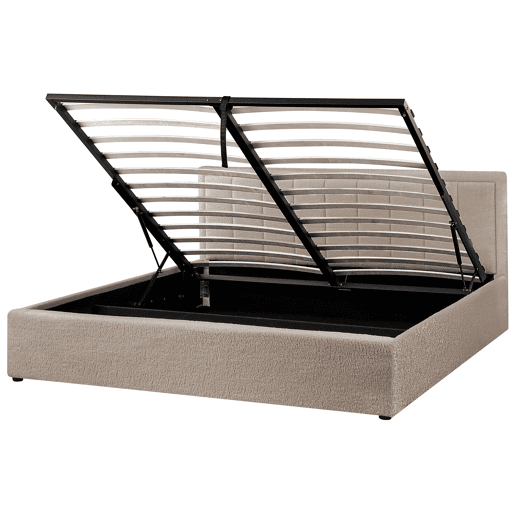 Beliani Cama baú Bouclé MONTLAUR Beliani Cama baú Bouclé MONTLAUR