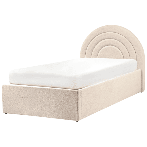 Beliani Cama infantil com arrumação Bouclé ANET