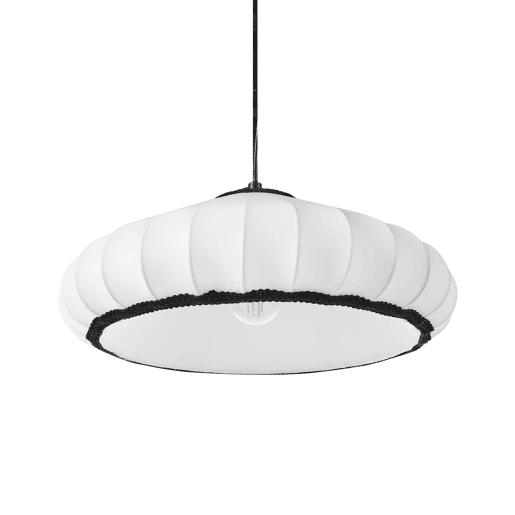 Candeeiro suspenso ZULIA Material sintético Branco