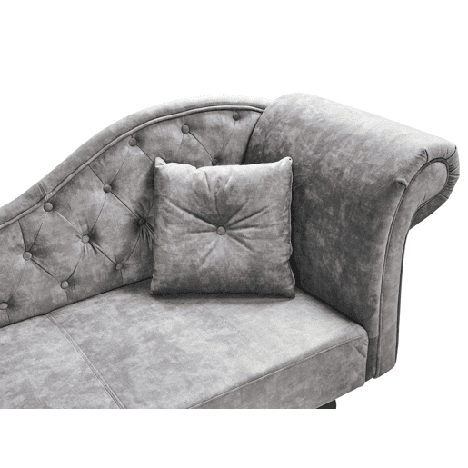 Beliani Chaise longue à direita Veludo LATTES