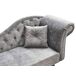 Beliani Chaise longue derecho Terciopelo LATTES Beliani Chaise longue derecho Terciopelo LATTES Gris