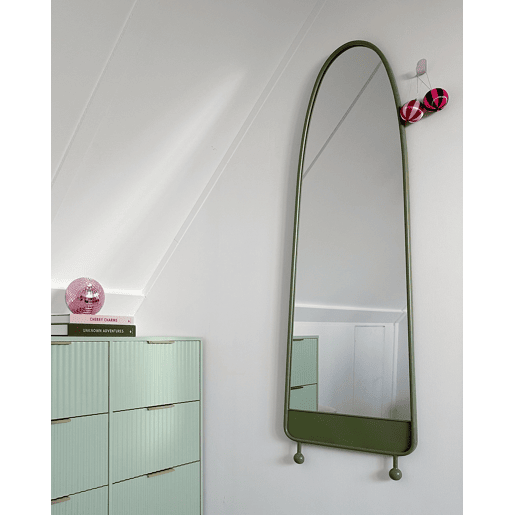 Espelho PARNAY 45 cm 146 cm Metal Verde-oliva