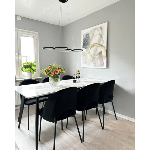 Candeeiro LED suspenso PIBOR Metal Preto
