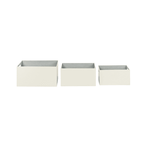 Conjunto de 3 caixas LARSA Pele sintética Creme