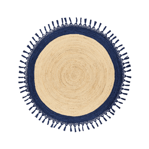 Tapete MARTS Azul escuro ø 140 cm Juta