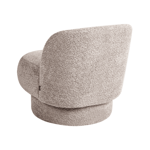 Poltrona giratória AYLO Bouclé Taupe