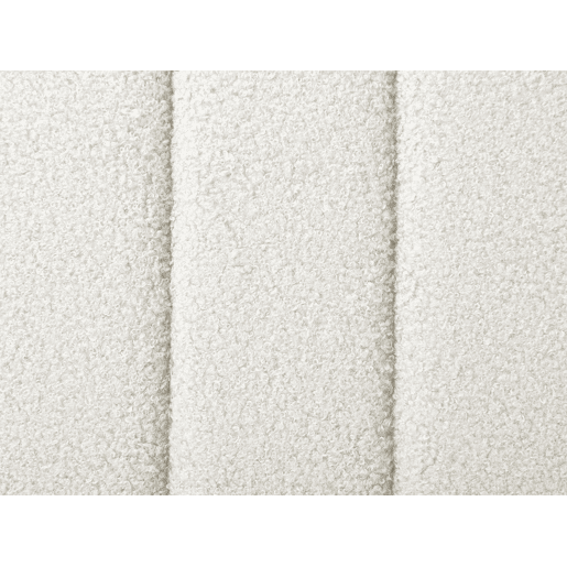 Cama Bouclé LUNAN 160 x 200 cm Branco creme