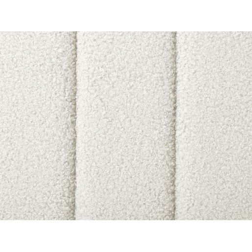 Cama Bouclé LUNAN 180 x 200 cm Branco creme