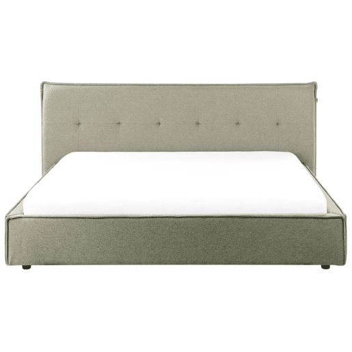 Beliani Cama Linho sintético LESTRE Beliani Cama Linho sintético LESTRE