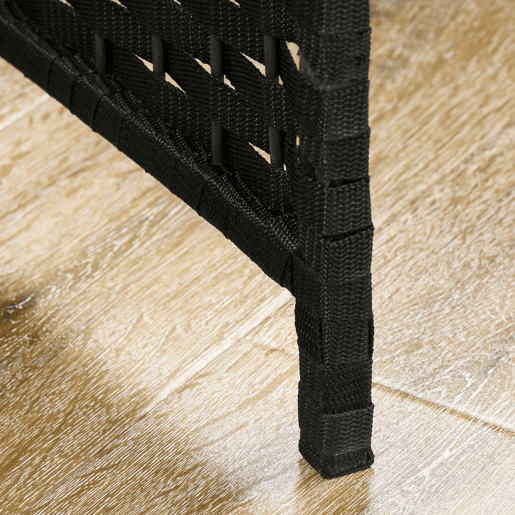 HOMCOM Biombo de 4 Painéis Separador de Ambientes Dobrável 160x170 cm Biombo Separador de Ambientes para Sala de Estar Dormitório Escritório Preto