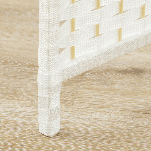 HOMCOM Biombo de 6 Painéis Separador de Ambientes Dobrável 240x170 cm Biombo Separador de Ambientes para Sala de Estar Dormitório Escritório Branco