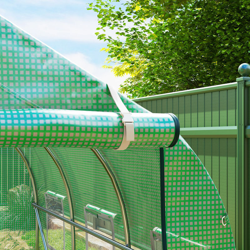 Outsunny Estufa tipo Túnel 3x2x2 m Estufa de Exterior com 6 Janelas de Malha e Porta Estufa de Cultivos para Pátio Jardim Verde
