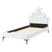 Beliani Cama infantil Terciopelo RUBIAN 103x209 Beliani Cama infantil Terciopelo RUBIAN 103x209 Blanco