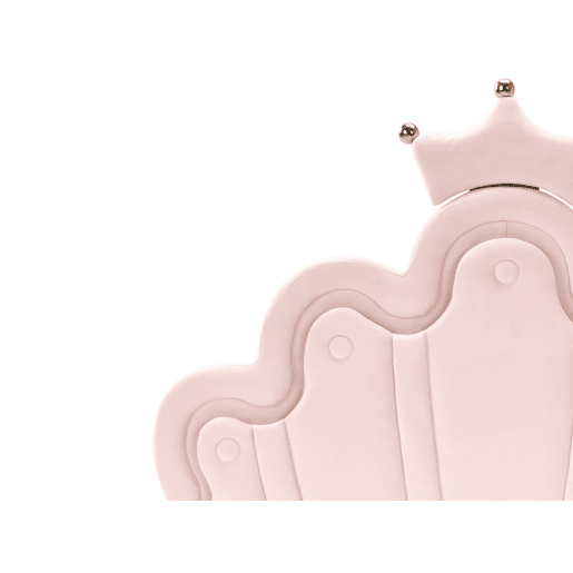 Cama infantil Coroa Veludo RUBIAN 90 x 200 cm Com luzes LED Rosa