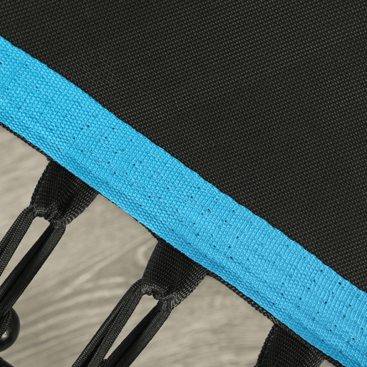 SPORTNOW Trampolim Fitness 114x114x132 cm Trampolim Fitness com Guiador Ajustável em 3 Níveis Estrutura de Aço para Treino de Perna Corpo em Casa Escritório Ginásio Azul