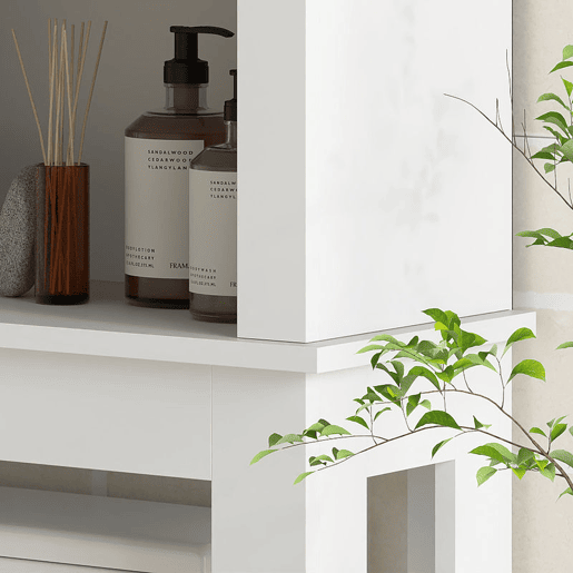 HOMCOM Móvel sobre Sanita Armário sobre Sanita com Porta de Correr Estilo Celeiro e 6 Compartimentos Móvel Casa de Banho Rústico 67x25x172 cm Branco HOMCOM Móvel sobre Sanita Armário sobre Sanita com Porta de Correr Estilo Celeiro e 6 Compartimentos Móvel Casa de Banho Rústico 67x25x172 cm Branco