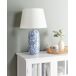 Beliani Lámpara de mesa AIBONITO Beliani Lámpara de mesa AIBONITO Blanco/ Azul
