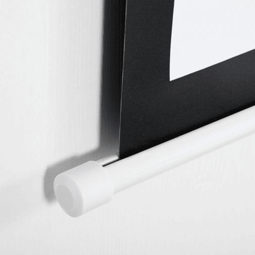 HOMCOM Ecrã de Projeção Manual 99'' Portátil Formato 1:1 Ângulo de Visão 160° para Interior e Exterior Cinema em Casa Jogos Eventos 178x178 cm Branco