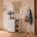 Mueble Recibidor con Espejo Adhara 1P Mueble Recibidor con Espejo Adhara 1P Blanco/ Madera