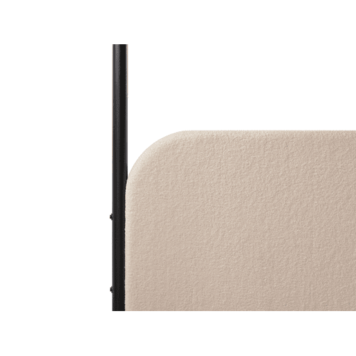 Beliani Cama com dossel Bouclé DANNEMOIS Beliani Cama com dossel Bouclé DANNEMOIS