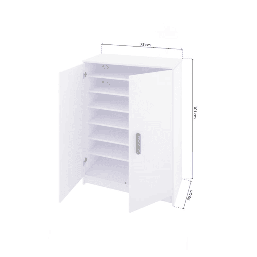 Sapateira Liam 75 Branco 75 x 101 x 36 cm