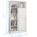 Armario Auxiliar Baño Multiusos 2 Puertas Correderas Armario Auxiliar Baño Multiusos 2 Puertas Correderas Blanco