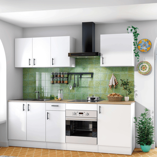 Móvel de cozinha alto para pendurar 40 cm Armário de cozinha alto Kira moderno em branco brilhante 40x59x34 cm Móvel de cozinha alto para pendurar 40 cm Armário de cozinha alto Kira moderno em branco brilhante 40x59x34 cm
