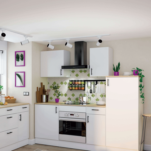 Móvel de cozinha alto para pendurar 40 cm Armário de cozinha alto Kira moderno em branco brilhante 40x59x34 cm Móvel de cozinha alto para pendurar 40 cm Armário de cozinha alto Kira moderno em branco brilhante 40x59x34 cm