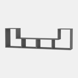 Conjunto de mobiliário modular Hustersurd de 2 peças DIY Antracite en.casa
