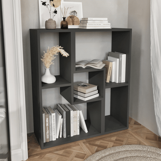 Conjunto de mobiliário modular Hustersurd de 2 peças DIY Antracite en.casa