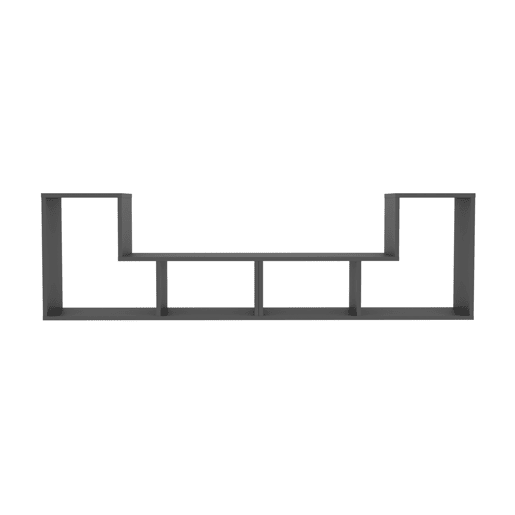 Conjunto de mobiliário modular Hustersurd de 2 peças DIY Antracite en.casa