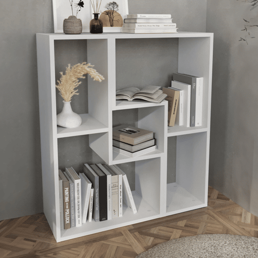 Conjunto de mobiliário modular Hustersurd de 2 peças DIY Branco en.casa Conjunto de mobiliário modular Hustersurd de 2 peças DIY Branco en.casa