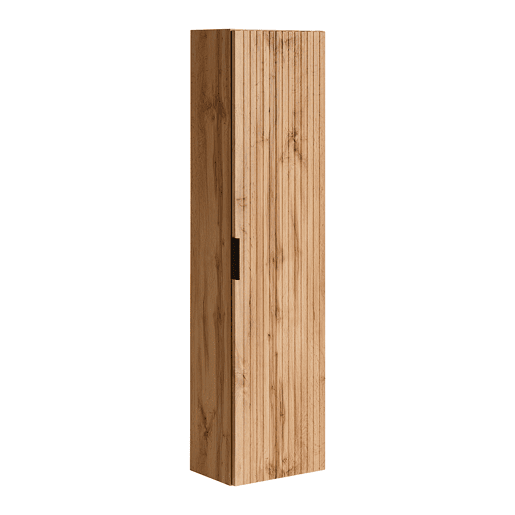 Lavatório individual encastrado 80 cm com espelho LED e coluna Adriel Madeira