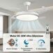 Ventilador Techo Plafón LED RGB Ventiladores de Techo Motor DC Ventilador Techo Plafón LED RGB Ventiladores de Techo Motor DC Blanco