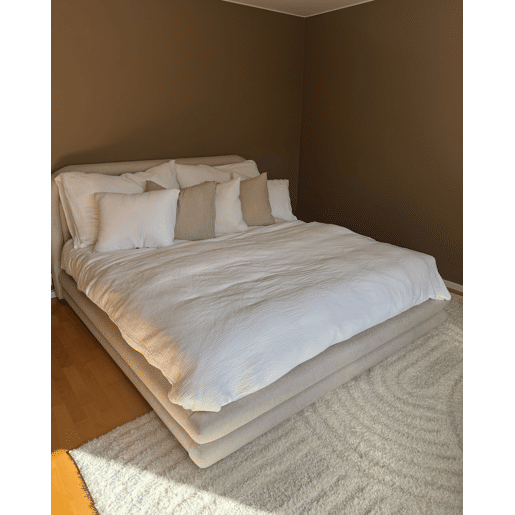 Beliani Cama Linho sintético LAVARDENS