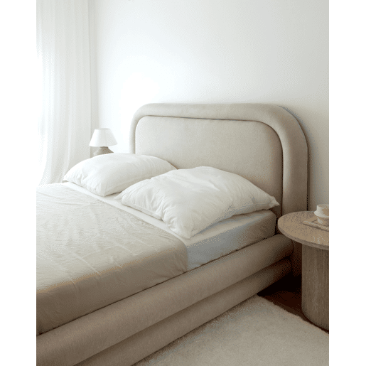Beliani Cama Linho sintético LAVARDENS