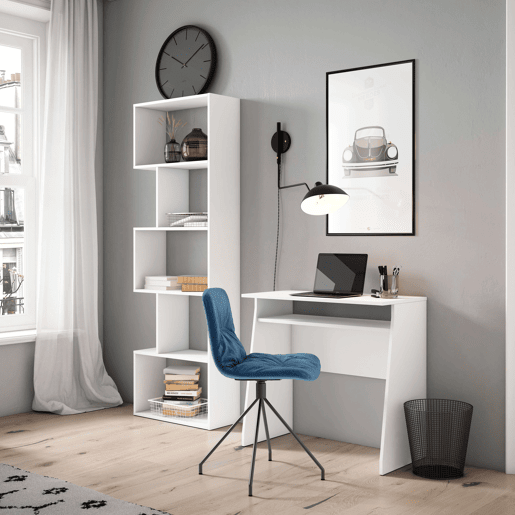 Estante Neon Branco Fosco com 5 Prateleiras, 181x60x25 cm Estante Neon Branco Fosco com 5 Prateleiras, 181x60x25 cm