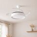 Ventilador de Techo con Luz LED y 4 Aspas Retráctiles Ventilador de Techo con Luz LED y 4 Aspas Retráctiles Blanco