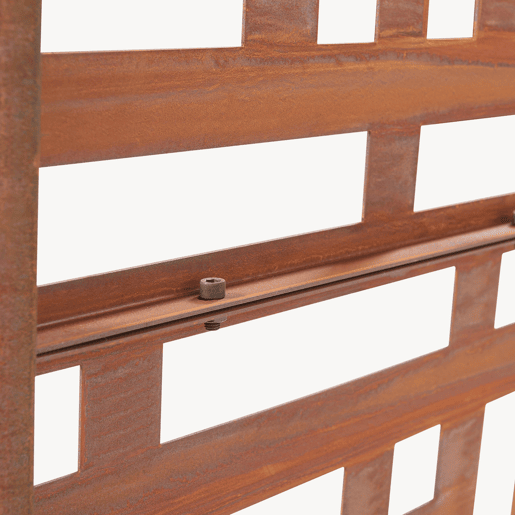 Parede divisória Bernalda aço 180x120cm - Marrom enferrujado casa.pro Parede divisória Bernalda aço 180x120cm - Marrom enferrujado casa.pro