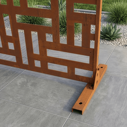 Parede divisória Bernalda aço 180x120cm - Marrom enferrujado casa.pro Parede divisória Bernalda aço 180x120cm - Marrom enferrujado casa.pro