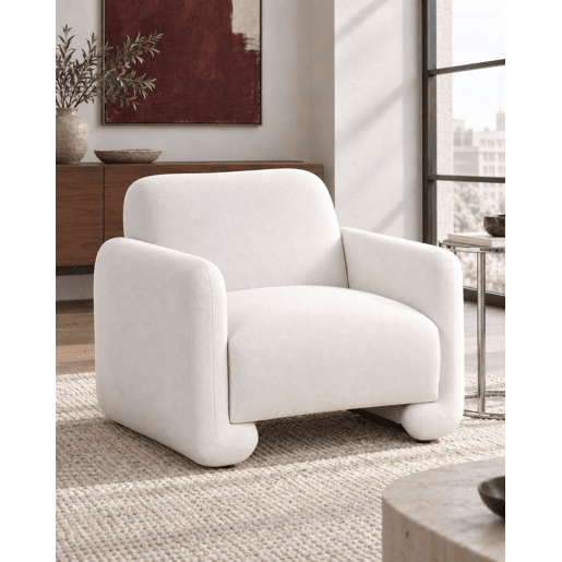 Poltrona SALAND Tecido Branco