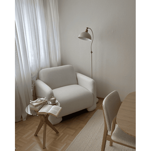 Poltrona SALAND Tecido Branco