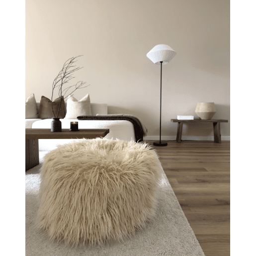 Pufe TUKKI Imitação de pele Creme claro 50 cm 50 cm 30 cm Pufe TUKKI Imitação de pele Creme claro 50 cm 50 cm 30 cm