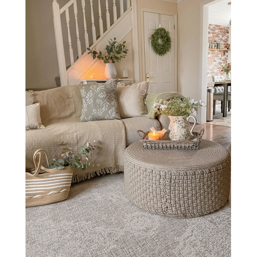 Pufe MITHI Creme 70 cm 70 cm 30 cm