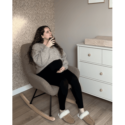 Poltrona de Baloiço KINNO Bouclé Creme