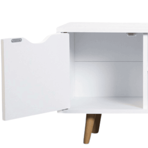 Móvel TV Fiano em branco 120x41x28 cm Móvel TV Fiano em branco 120x41x28 cm