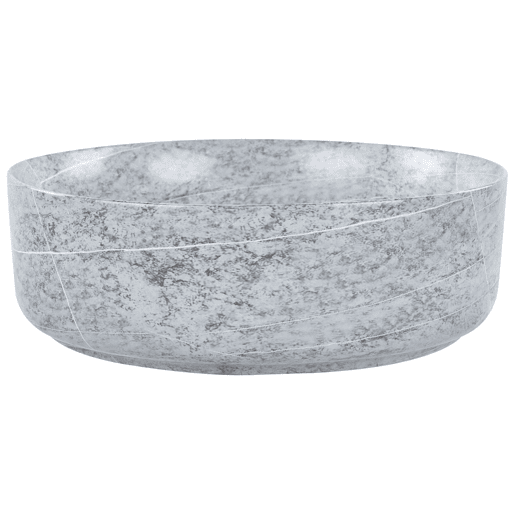 Lavatório de bancada em cerâmica cinzenta com efeito de granito ? 37 cm GUDAR
